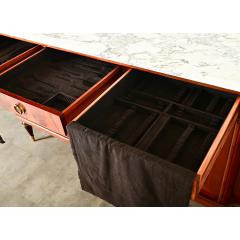 French Vintage Mahogany Marble Top Enfilade - 4282170