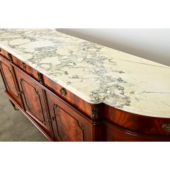 French Vintage Mahogany Marble Top Enfilade - 4282173