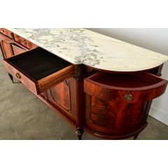 French Vintage Mahogany Marble Top Enfilade - 4282175