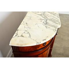 French Vintage Mahogany Marble Top Enfilade - 4282183