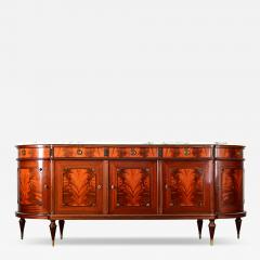 French Vintage Mahogany Marble Top Enfilade - 4290970