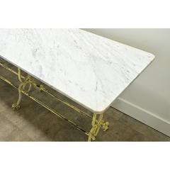 French Vintage Marble Bistro Table - 3639323