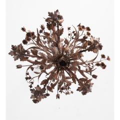 French Vintage Metal Flower Bouquet Chandelier - 1998995