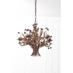 French Vintage Metal Flower Bouquet Chandelier - 1999012