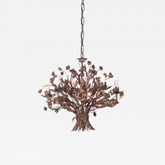 French Vintage Metal Flower Bouquet Chandelier - 2053091