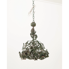 French Vintage Metal Mistletoe Chandelier - 2753000