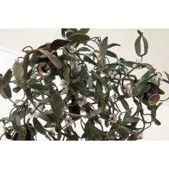 French Vintage Metal Mistletoe Chandelier - 2753027