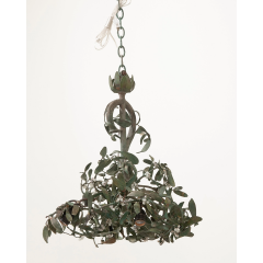 French Vintage Metal Mistletoe Chandelier - 2753039