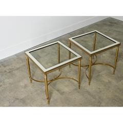 French Vintage Mid century Brass Glass Tables - 4482282