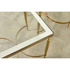 French Vintage Mid century Brass Glass Tables - 4482284