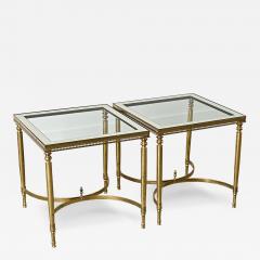 French Vintage Mid century Brass Glass Tables - 4490846