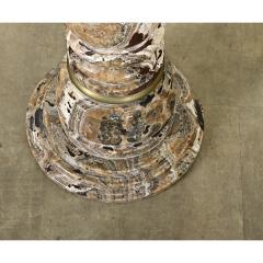 French Vintage Onyx Pedestal with Brass Details - 3954819