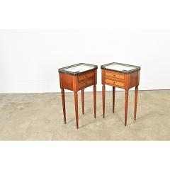French Vintage Pair of Louis XVI Style Bedside Tables - 4443188