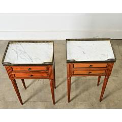 French Vintage Pair of Louis XVI Style Bedside Tables - 4443195