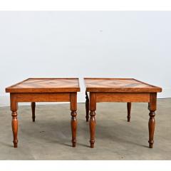 French Vintage Pair of Parquet Coffee Tables - 4688214