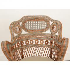 French Vintage Rattan Arm Chair - 2968002