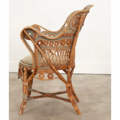 French Vintage Rattan Arm Chair - 2968008