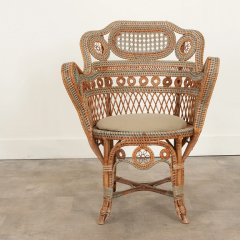 French Vintage Rattan Arm Chair - 2968016