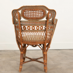 French Vintage Rattan Arm Chair - 2968028