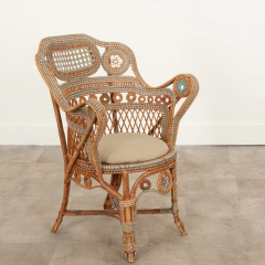 French Vintage Rattan Arm Chair - 2968032