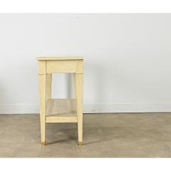 French Vintage Solid Walnut Painted Console Table - 4442284