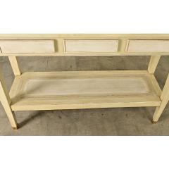 French Vintage Solid Walnut Painted Console Table - 4442301