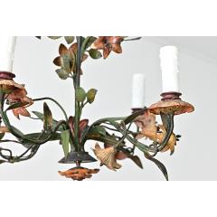 French Vintage T le Painted Floral Chandelier - 4541998