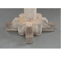 French Vintage Terrazzo Concrete Pedestal Table - 1931468