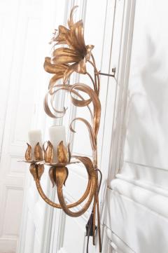 French Vintage Two Light Floral Sconce - 1703885