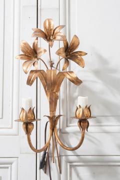 French Vintage Two Light Floral Sconce - 1703886