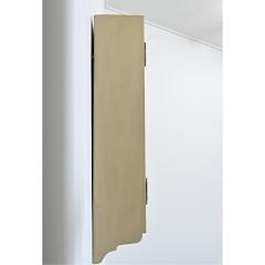 French Wall Cabinet Made with Stained Glass Doors - 4642996