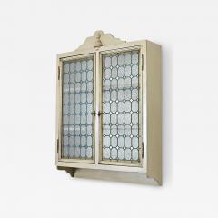 French Wall Cabinet Made with Stained Glass Doors - 4702490