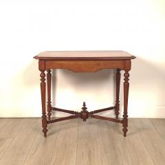 French Walnut Belle poque One Drawer Small Table circa 1900 - 4648004