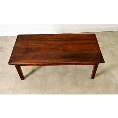 French Walnut Farmhouse Coffee Table with Drawer - 4447511