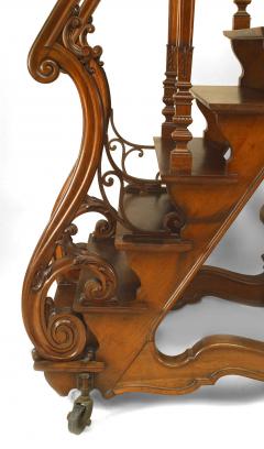 French Walnut Library Ladders - 919096