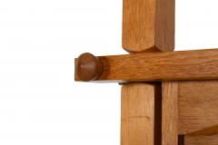 French Waxed Oak Swinging Bar Serving Cabinet by Guillerme et Chambron - 4501130