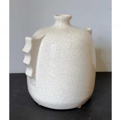 French White Crackle Glazed Vase - 4471350
