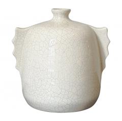 French White Crackle Glazed Vase - 4471351