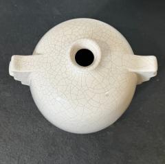 French White Crackle Glazed Vase - 4471353