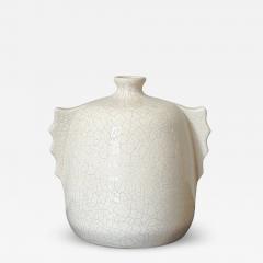 French White Crackle Glazed Vase - 4475273