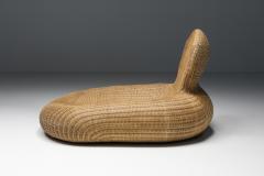 French Wicker Rattan Lounge Chair 1950s - 2210946
