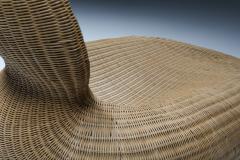 French Wicker Rattan Lounge Chair 1950s - 2210956