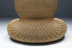 French Wicker Rattan Lounge Chair 1950s - 2210957