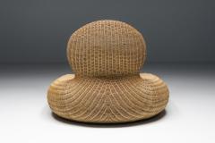 French Wicker Rattan Lounge Chair 1950s - 2210984