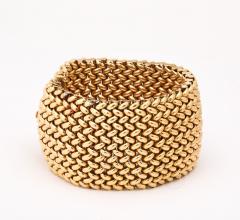 French Wide Gold Maille Cuff 18K - 4422640