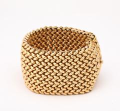 French Wide Gold Maille Cuff 18K - 4422642