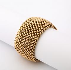 French Wide Gold Maille Cuff 18K - 4422644
