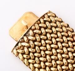 French Wide Gold Maille Cuff 18K - 4422647