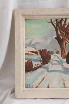 French Winter Landscape Painting - 1461359