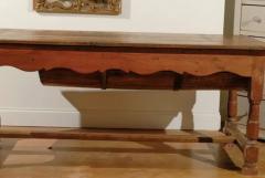 French Wooden P trin Table with Original Dough Bin and Baluster Legs circa 1750 - 3415653